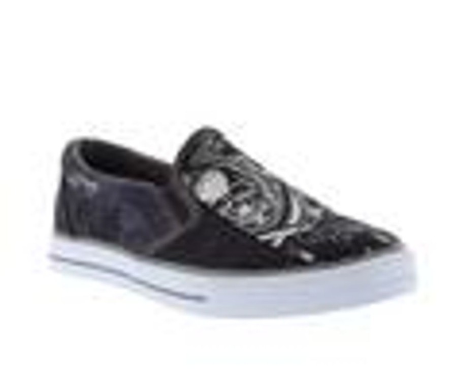 Men Ed Hardy Slip-Ons | Men'S Ed Hardy Vance Slip-On Sneakers Black