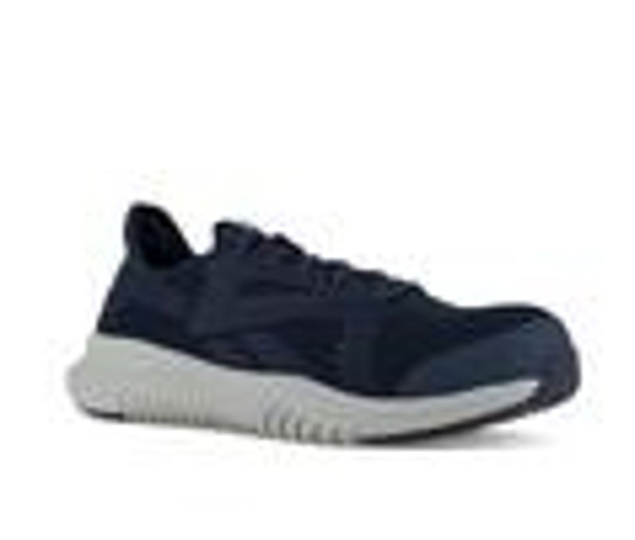 Men REEBOK WORK Electric Hazard | Men'S Reebok Work Flexagon 3.0 Work Rb4066 Shoes Navy/Grey