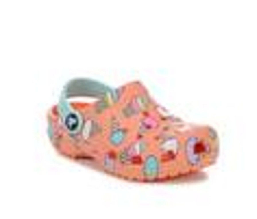 Kids Crocs Sandals | Kids' Crocs Toddler Classic Pool Party Clogs Papaya