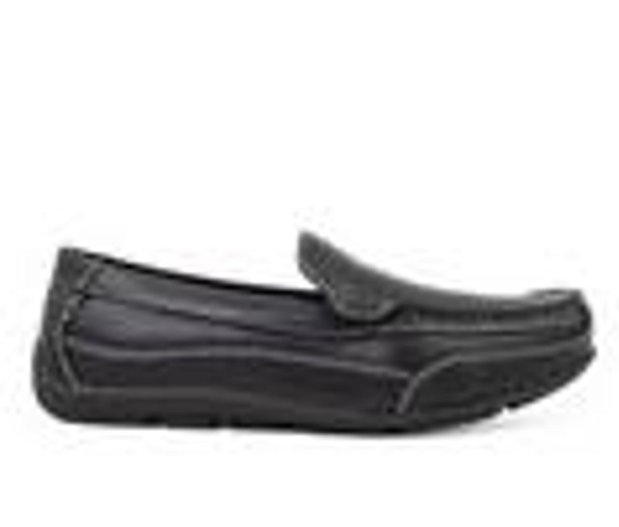 Men Stone Canyon Loafers | Men'S Stone Canyon Driver Slip-On Shoes Black