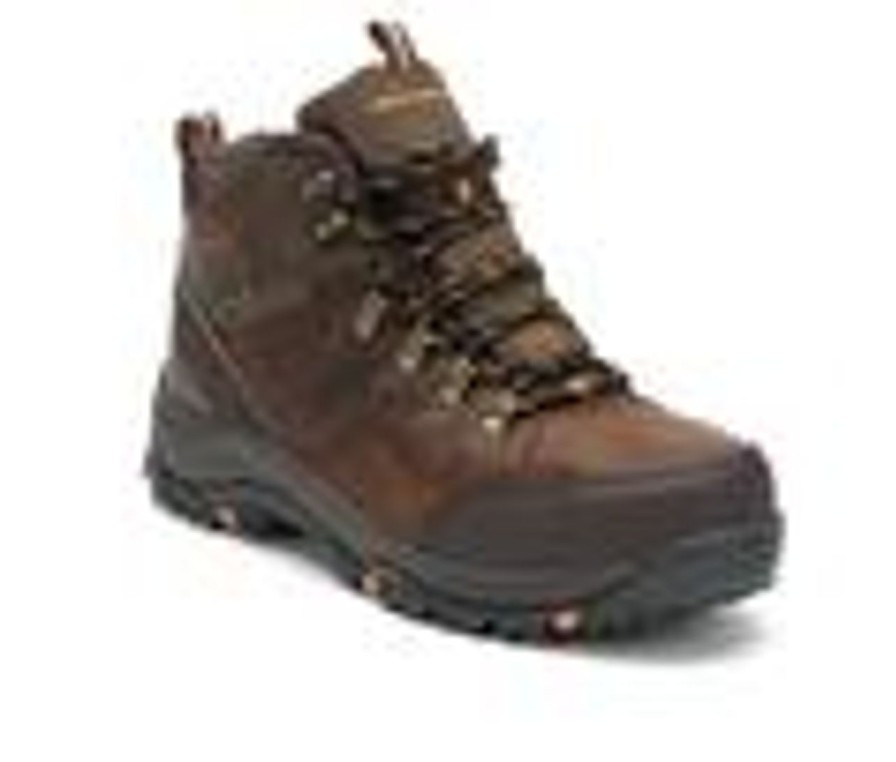 Men Skechers Soft Toe | Men'S Skechers Traven Hiking Boots Crazy Horse