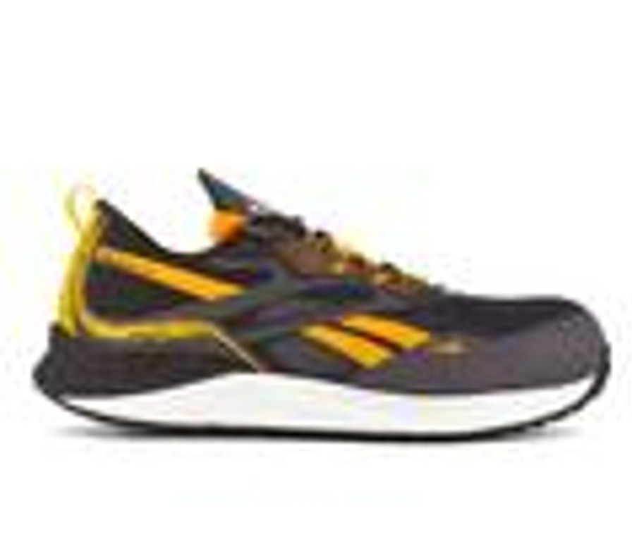 Men REEBOK WORK Composite And Alloy Toe | Men'S Reebok Work Floatride Enrg 3495 Work Shoes Black/Orange