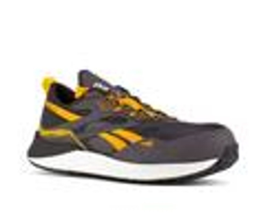 Men REEBOK WORK Composite And Alloy Toe | Men'S Reebok Work Floatride Enrg 3495 Work Shoes Black/Orange