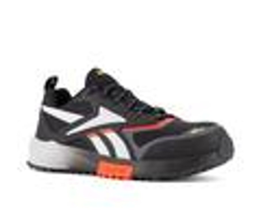 Men REEBOK WORK Electric Hazard | Men'S Reebok Work Lavante Trail 2 Work Rb3241 Work Shoes Grey/Red/Black