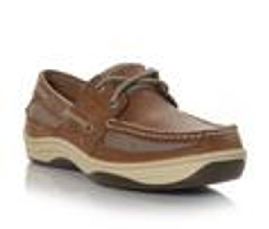 Men Sperry Boat Shoes | Men'S Sperry Tarpon 2 Eye Boat Shoes Dk. Tan Leather