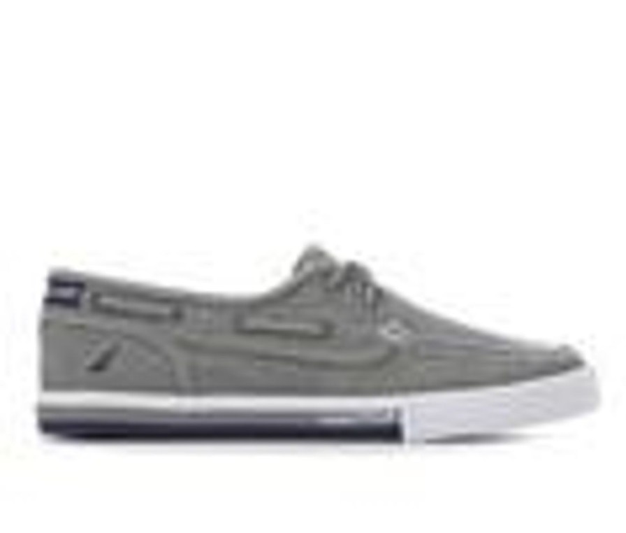 Kids Nautica Casual | Boys' Nautica Little Kid & Big Kid Spinnaker Boat Shoes Grey Washed