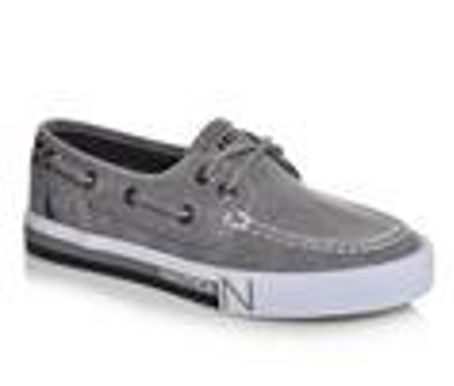 Kids Nautica Casual | Boys' Nautica Little Kid & Big Kid Spinnaker Boat Shoes Grey Washed