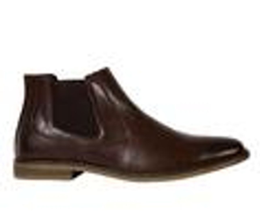 Men Deer Stags Boots | Men'S Deer Stags Hal Dress Comfort Chelsea Dress Boots Dark Brown