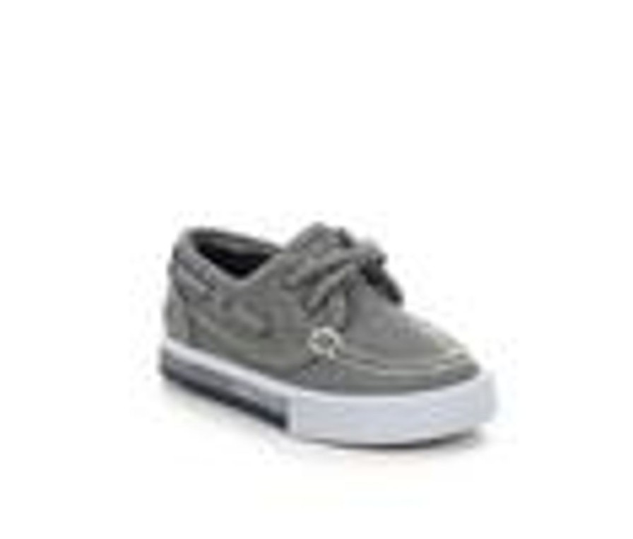 Kids Nautica Casual | Boys' Nautica Toddler & Little Kid Spinnaker Boat Shoes Grey Washed