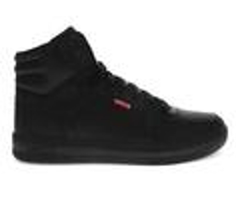 Kids Levis Athletics & Sneakers | Kids' Levis Big Kids Drive Hi Top Sneakers Black Mono