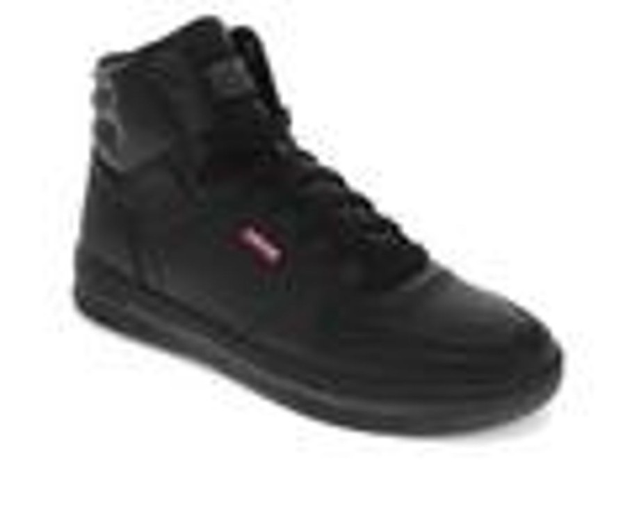 Kids Levis Athletics & Sneakers | Kids' Levis Big Kids Drive Hi Top Sneakers Black Mono