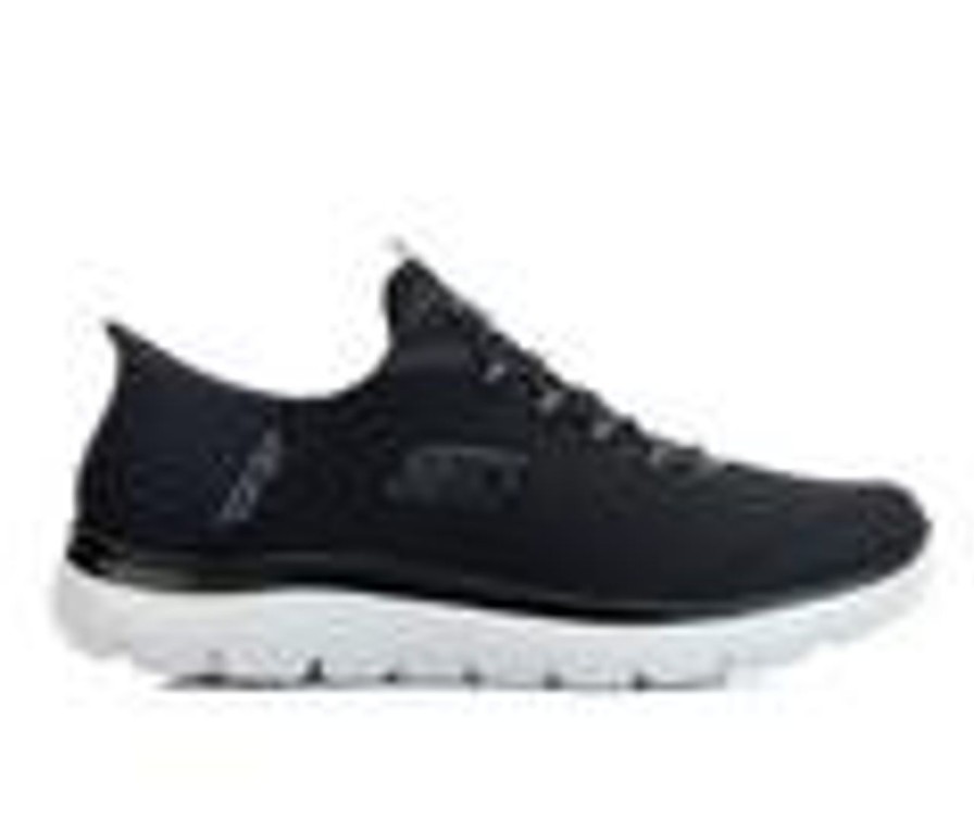 Men Skechers Slip-Ons | Men'S Skechers 232457 Summits High Range Slip In Walking Shoes Black