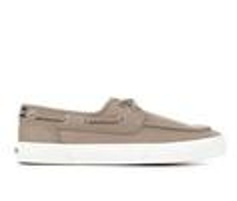 Men Nautica Boat Shoes | Men'S Nautica Spinnaker Twill Casual Shoes Tan