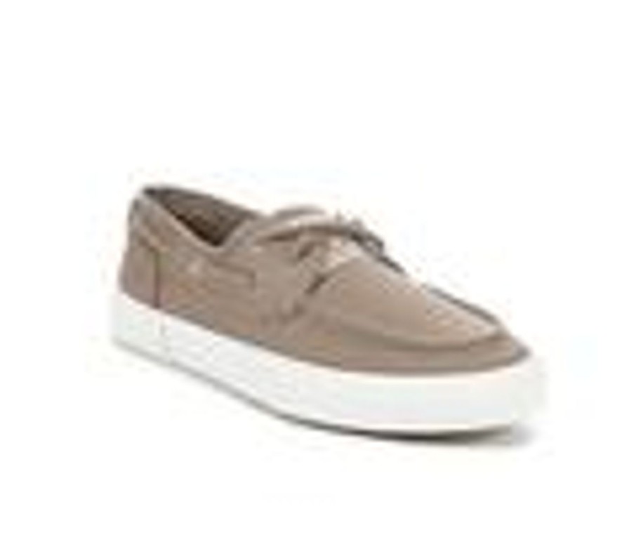 Men Nautica Boat Shoes | Men'S Nautica Spinnaker Twill Casual Shoes Tan