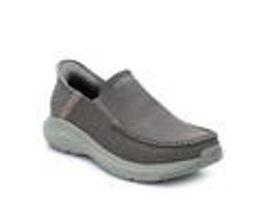 Men Skechers Loafers And Slip-Ons | Men'S Skechers 204804 Ralven Slip-Ins Casual Loafers Taupe