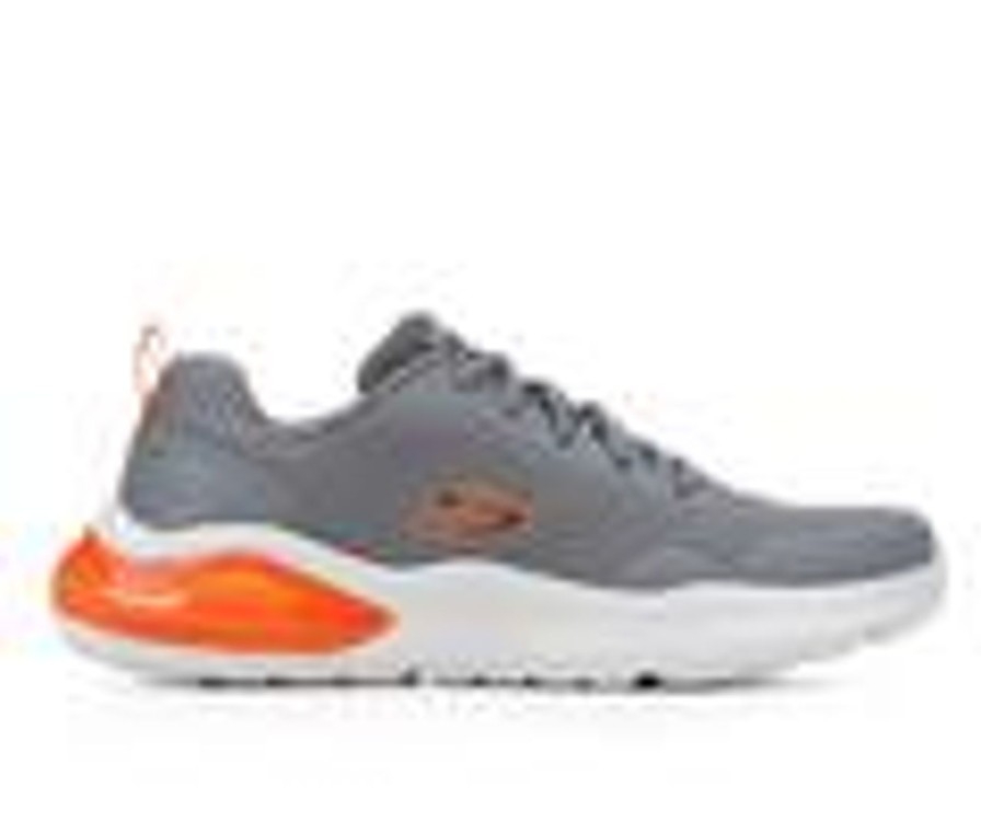 Men Skechers Cross Training | Men'S Skechers 232562 Air Cushioning Citro Vegan Sneakers Grey/Orange