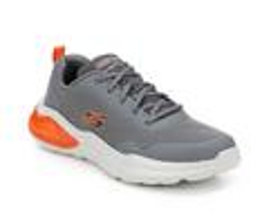 Men Skechers Cross Training | Men'S Skechers 232562 Air Cushioning Citro Vegan Sneakers Grey/Orange