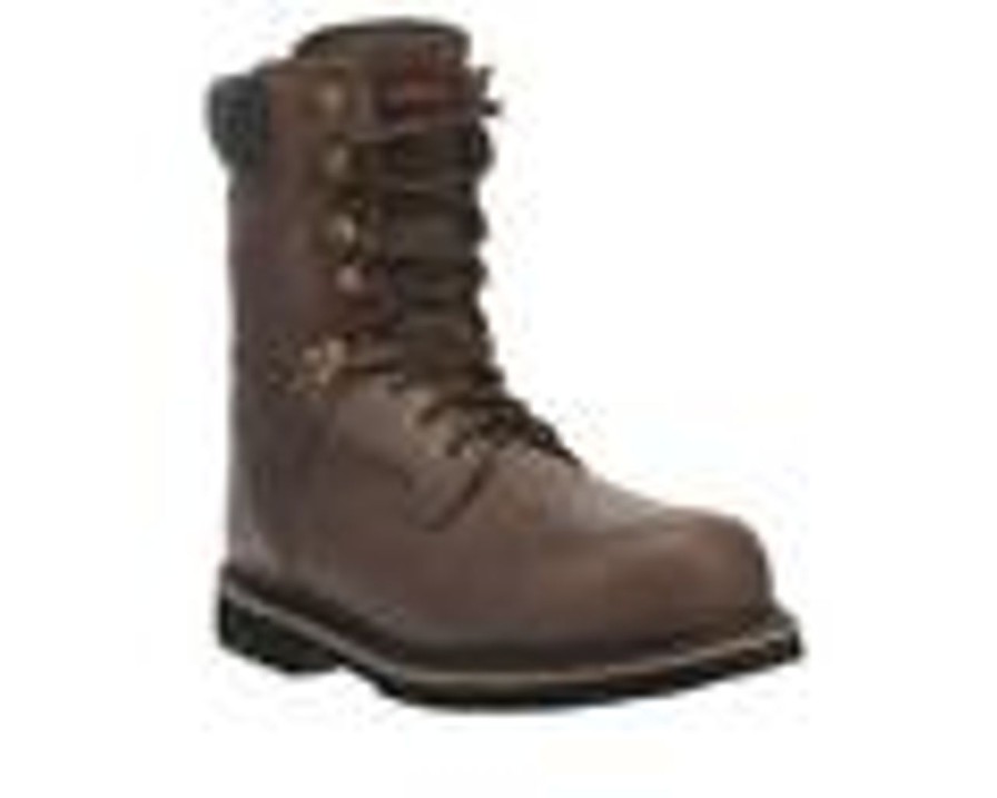 Men Laredo Western Boots Steel Toe | Men'S Laredo Western Boots Chain Steel Toe Work Boots Brown