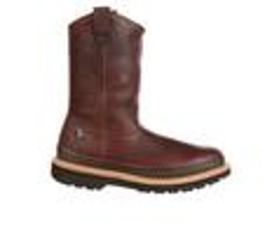 Men Georgia Boot Soft Toe | Men'S Georgia Boot Giant Wellington Pull-On Work Boots Soggy Brown