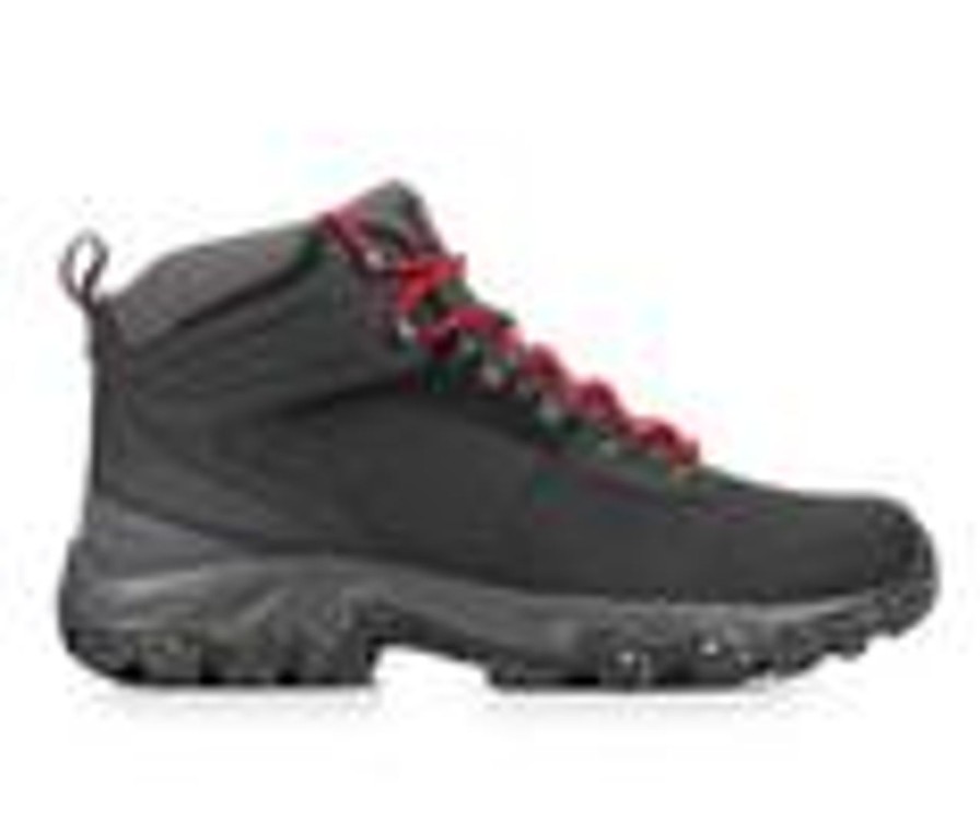 Men Columbia Winter And Snow Boots | Men'S Columbia Newton Ridge Plus Ii Waterproof Omni Winter Boots Black/Red