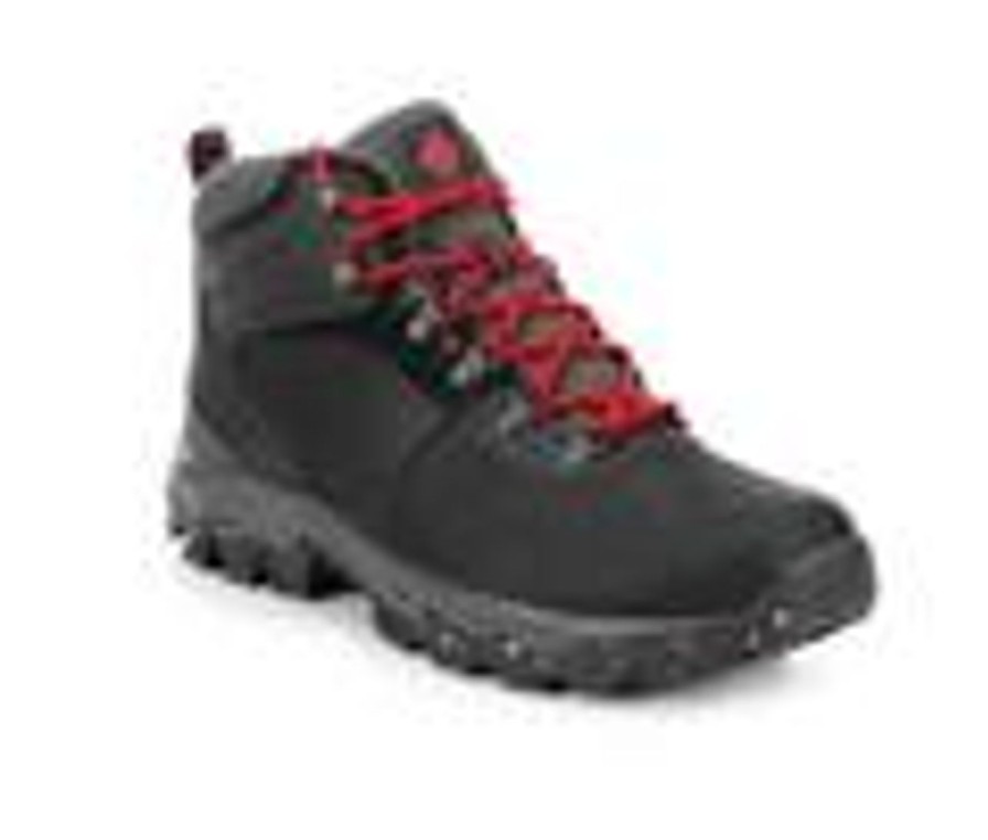 Men Columbia Winter And Snow Boots | Men'S Columbia Newton Ridge Plus Ii Waterproof Omni Winter Boots Black/Red