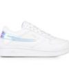 Kids Fila Athletics & Sneakers | Girls' Fila A-Low Iridescent 10.5-7 Sneakers Wht/Iridescent