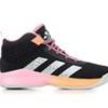 Kids Adidas Athletics & Sneakers | Girls' Adidas Little Kid & Big Kid Cross 'Em Up Wide Width Basketball Shoes Bk/Slvr/Pnkfade