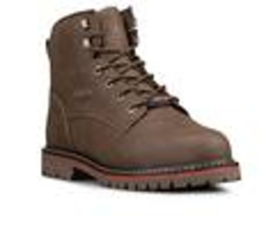 Men Lugz Steel Toe | Men'S Lugz Brute Steel Toe Wide Boots Walnut/Black