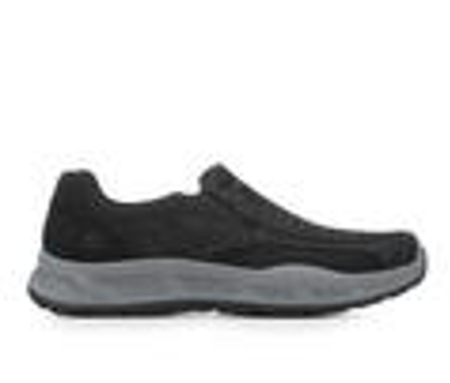 Men Skechers Slip-Ons | Men'S Skechers 204849 Cohagen Casual Shoes Black Knit