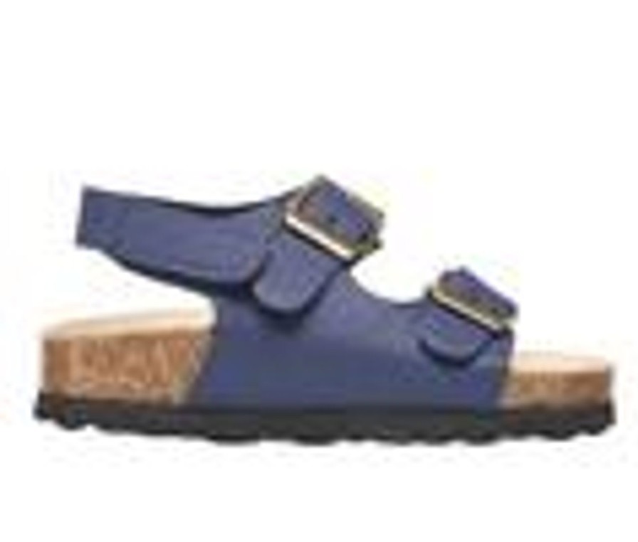 Kids Lucky Brand Sandals | Boys' Lucky Brand Toddler Blanc Footbed Sandals Navy