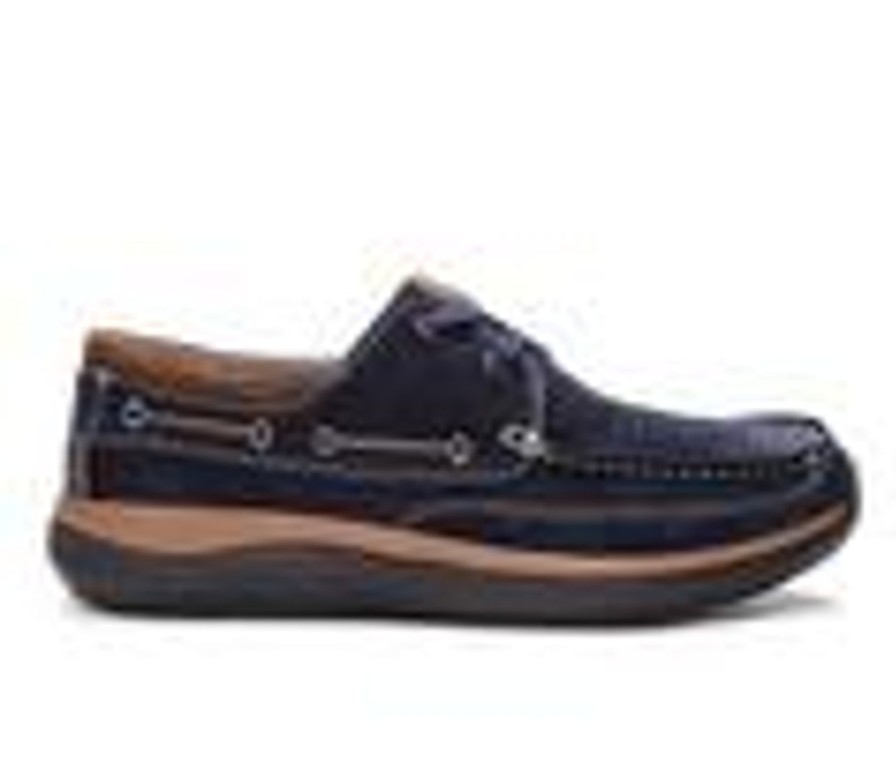 Men Propet Boat Shoes | Men'S Propet Pomeroy Boat Shoes Navy