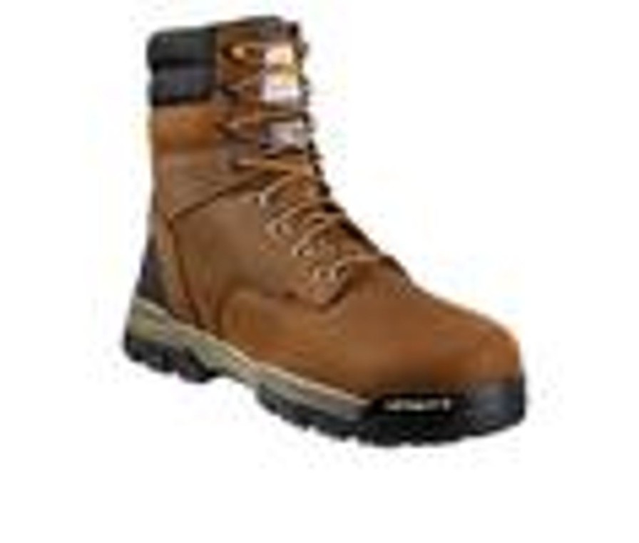 Men Carhartt Electric Hazard | Men'S Carhartt Cme8347 Waterproof Composite Toe Work Boots Bison