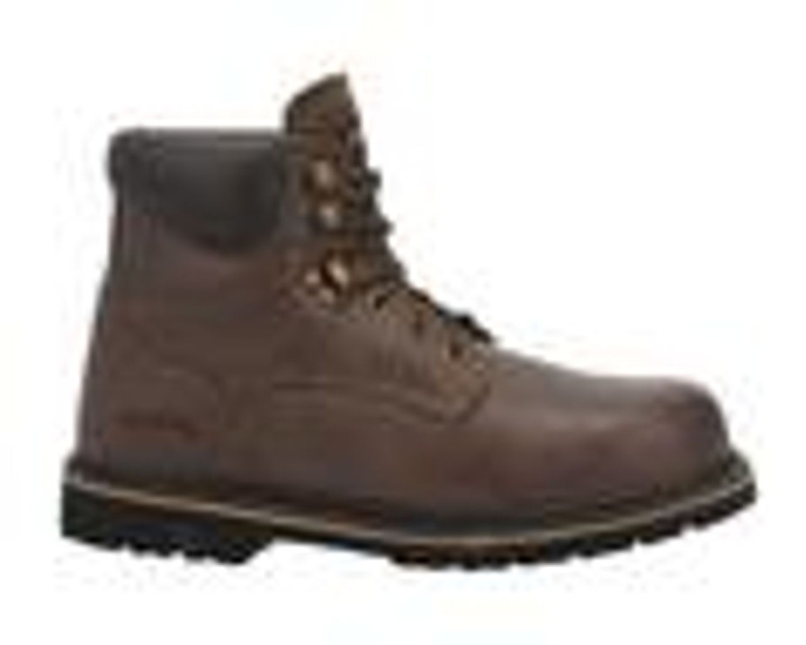 Men Laredo Western Boots Steel Toe | Men'S Laredo Western Boots Hub & Tack Steel Toe Work Boots Brown