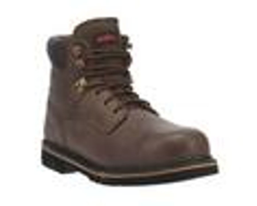 Men Laredo Western Boots Steel Toe | Men'S Laredo Western Boots Hub & Tack Steel Toe Work Boots Brown