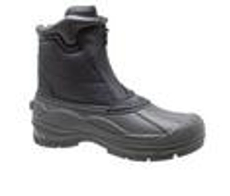 Men Winter Tecs Winter And Snow Boots | Men'S Winter Tecs Durable Nylon Winter Zip Winter Boots Black