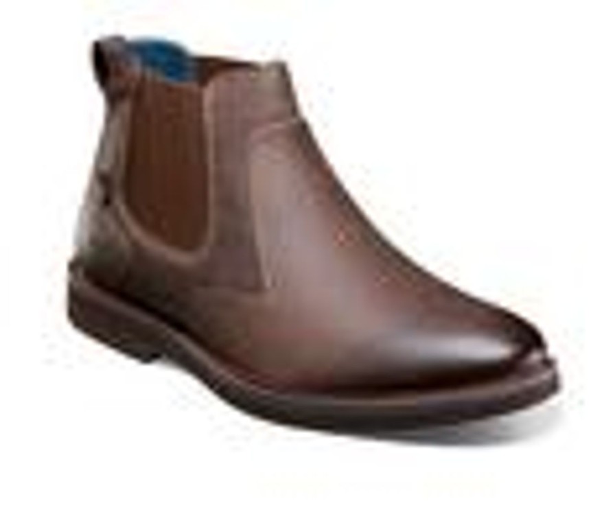 Men Nunn Bush Boots | Men'S Nunn Bush Dakota Plain Toe Chelsea Dress Boots Brown