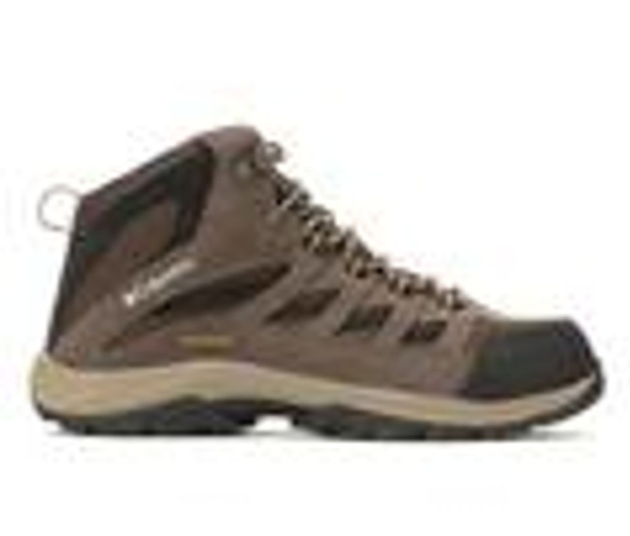 Men Columbia Hiking And Hunting | Men'S Columbia Crestwood Mid Waterproof Hiking Boots Cordovan/Squash