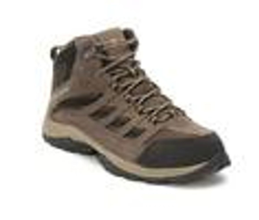 Men Columbia Hiking And Hunting | Men'S Columbia Crestwood Mid Waterproof Hiking Boots Cordovan/Squash