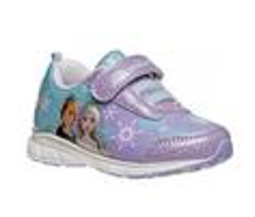 Kids Disney Casual | Girls' Disney Toddler & Little Kid Ch89447C Frozen Ii Light-Up Sneakers Lilac/Blue