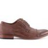 Men Tommy Hilfiger Oxfords | Men'S Tommy Hilfiger Banly Leather Dress Shoes Cognac