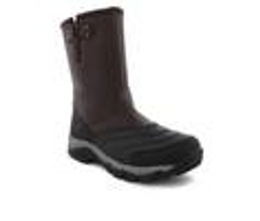 Men Pacific Mountain Winter And Snow Boots | Men'S Pacific Mountain Tundra Slip On Winter Boots Chocolate/Black