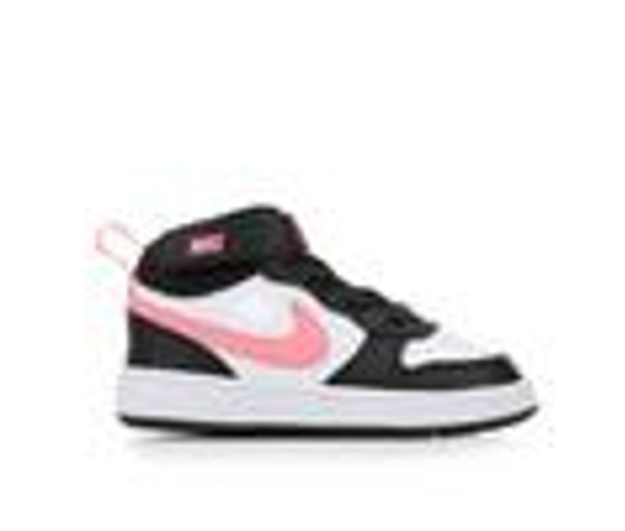 Kids Nike Athletics & Sneakers | Girls' Nike Infant & Toddler Court Borough Mid 2 Sneakers Pink/Wht/Wht