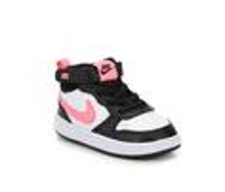 Kids Nike Athletics & Sneakers | Girls' Nike Infant & Toddler Court Borough Mid 2 Sneakers Pink/Wht/Wht