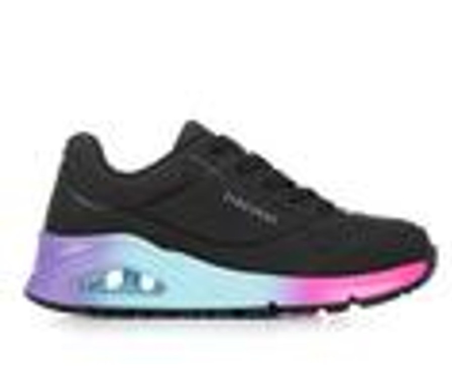 Kids Skechers Casual | Kids' Skechers Little Kid & Big Kid Uno Gen 1 Neon Sneaker Black Multi