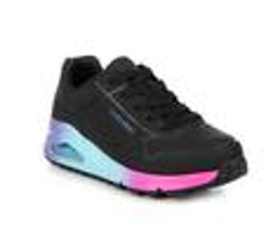 Kids Skechers Casual | Kids' Skechers Little Kid & Big Kid Uno Gen 1 Neon Sneaker Black Multi