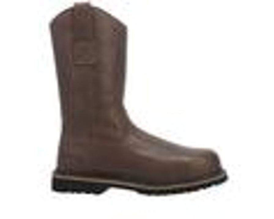 Men Laredo Western Boots Steel Toe | Men'S Laredo Western Boots Rake Steel Toe Work Boots Brown