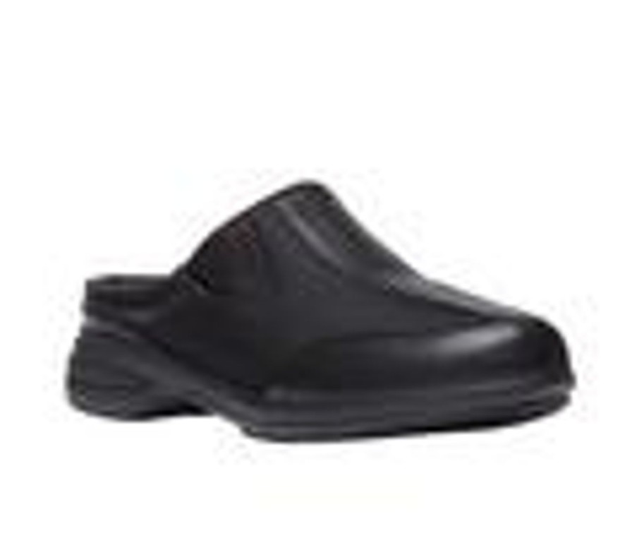 Men Propet Loafers And Slip-Ons | Men'S Propet Washable Walker Slide Slip Resistant Shoes Black Mesh