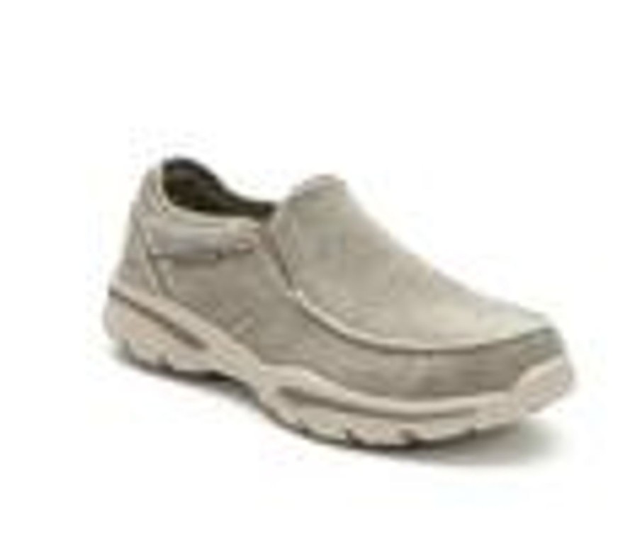 Men Skechers Loafers And Slip-Ons | Men'S Skechers Moseco 65355 Casual Loafers Taupe