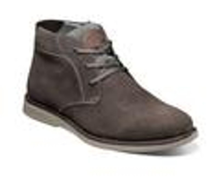 Men Nunn Bush Boots | Men'S Nunn Bush Otto Plain Toe Chukka Boots Gray