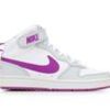 Kids Nike Athletics & Sneakers | Girls' Nike Big Kid Court Borough Mid 2 Sneakers White/Ppl/Mint